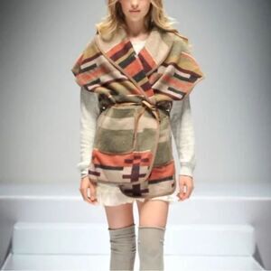 ARITZIA Wilfred Free Aztec Wool Knit Wrap Sz‎ Small